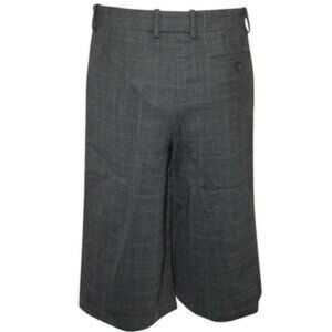 Balenciaga Check Tapered Cropped Trousers in Gray Wool